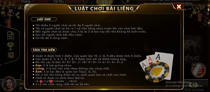 luật chơi liêng HitClub